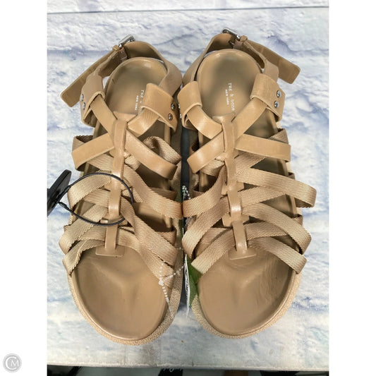 Sandals Heels Platform By Rag And Bone In Tan, Size: 10