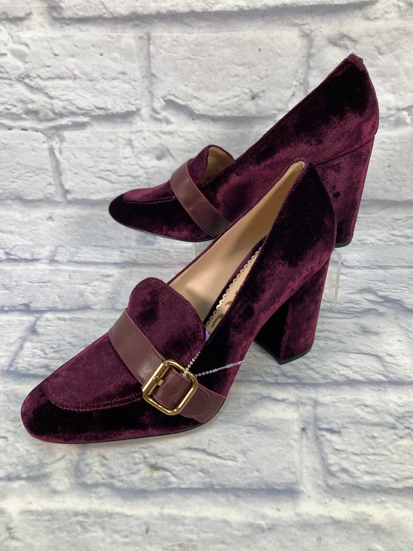 Purple Shoes Heels Block Sam Edelman, Size 9