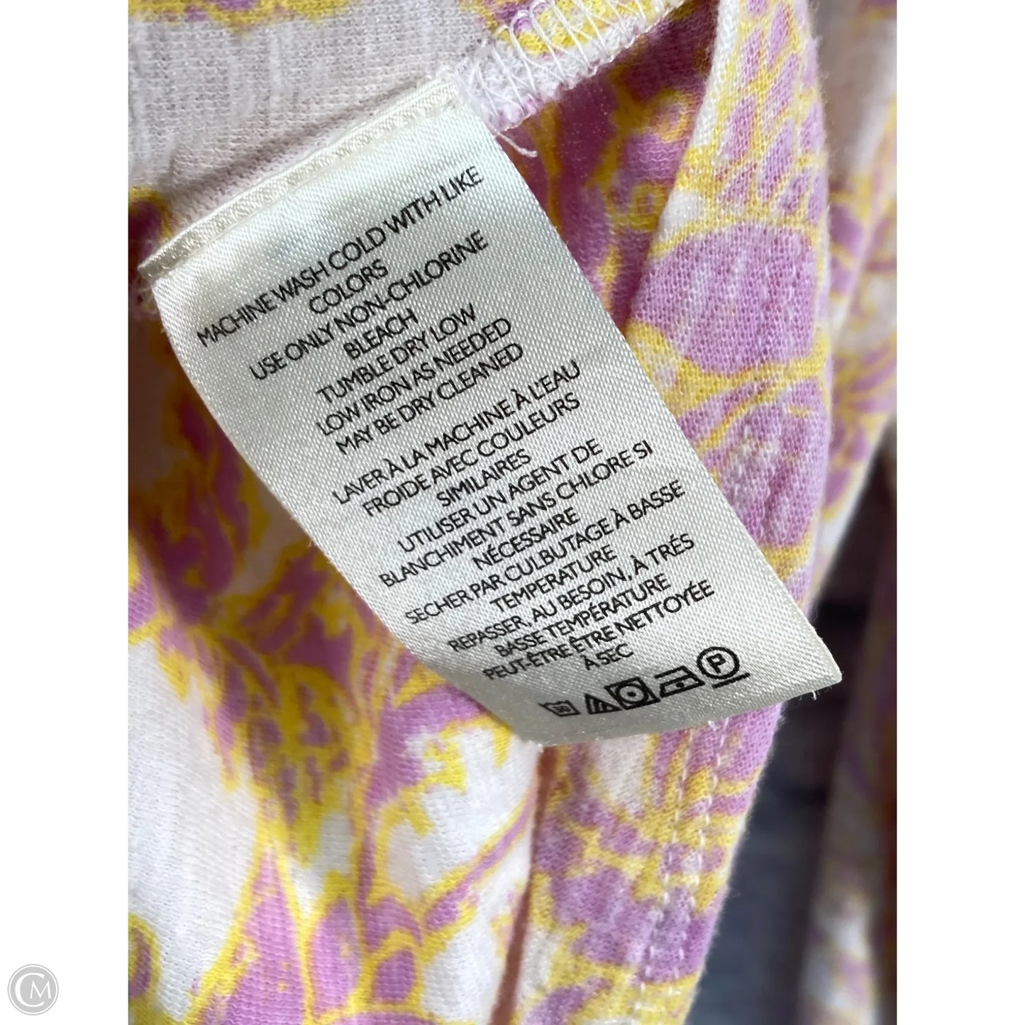 Top Long Sleeve By Free People In Cream & Pink, Size: L