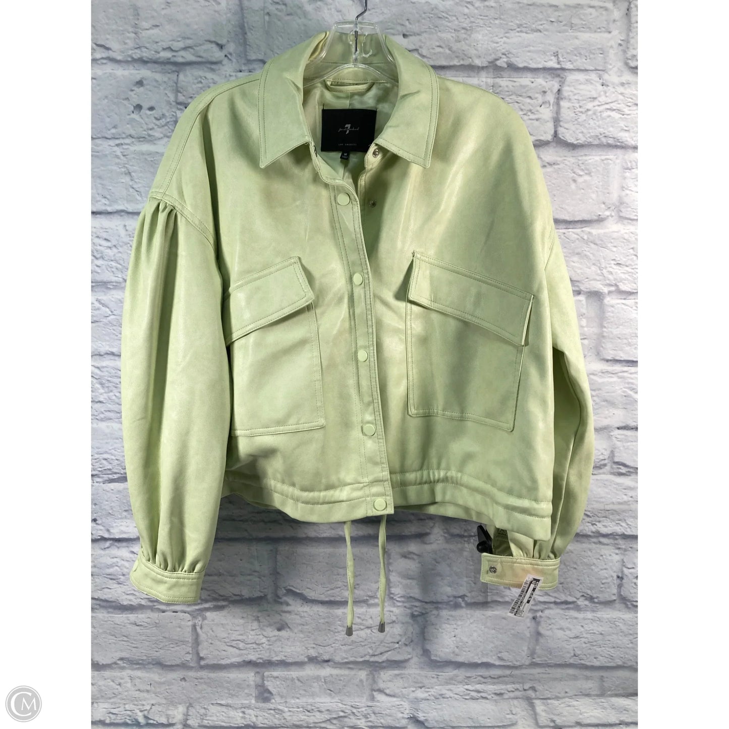 Jacket Moto By 7 For All Mankind In Green, Size: M