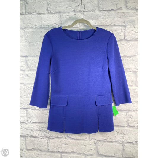 Blouse Luxury Designer By St John Collection In Blue, Size: S