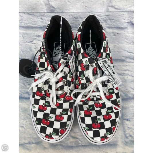 Shoes Sneakers By Vans In Black & Red, Size: 7