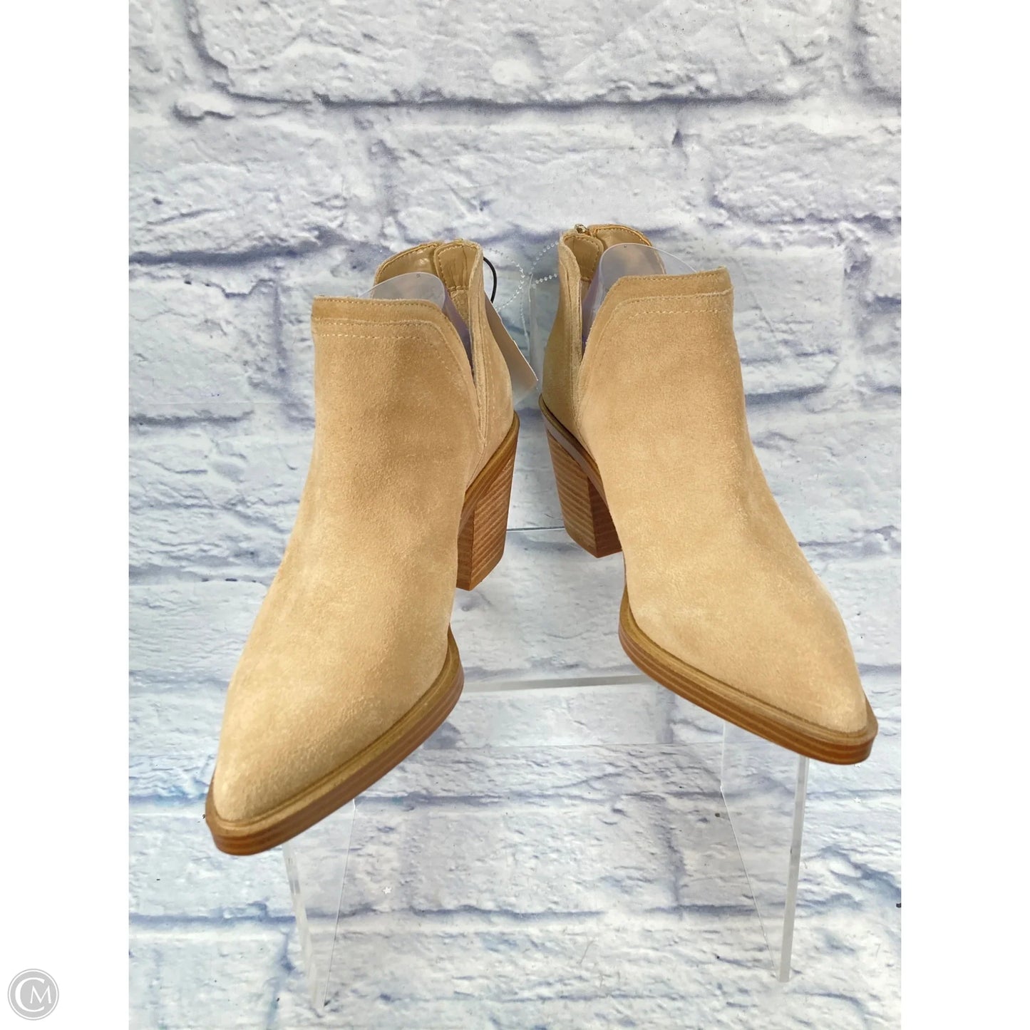 Boots Ankle Heels By Vince Camuto In Tan, Size: 9