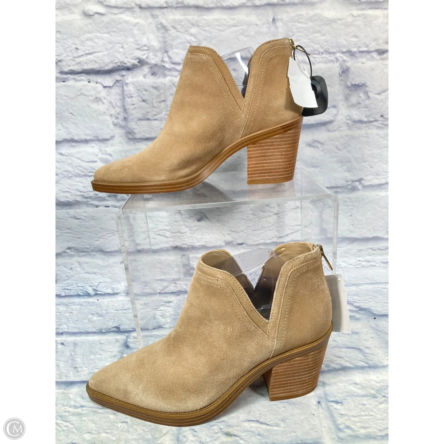 Boots Ankle Heels By Vince Camuto In Tan, Size: 9