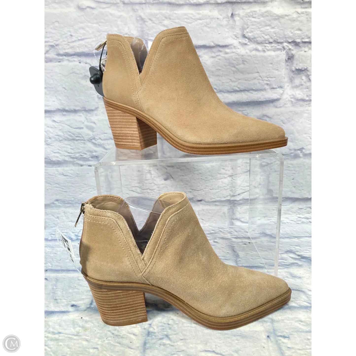 Boots Ankle Heels By Vince Camuto In Tan, Size: 9