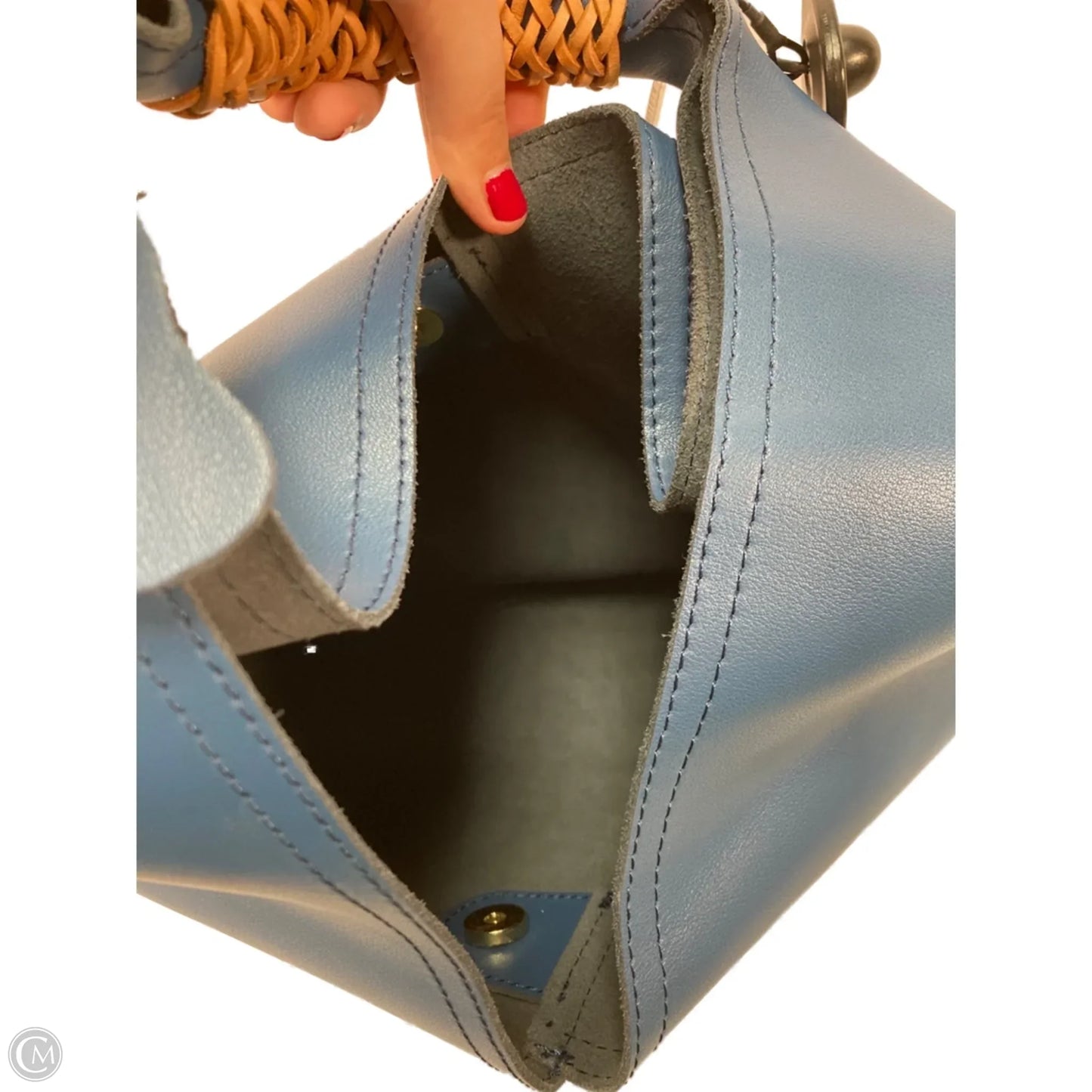 Tote Leather By Clothes Mentor, Size: Medium