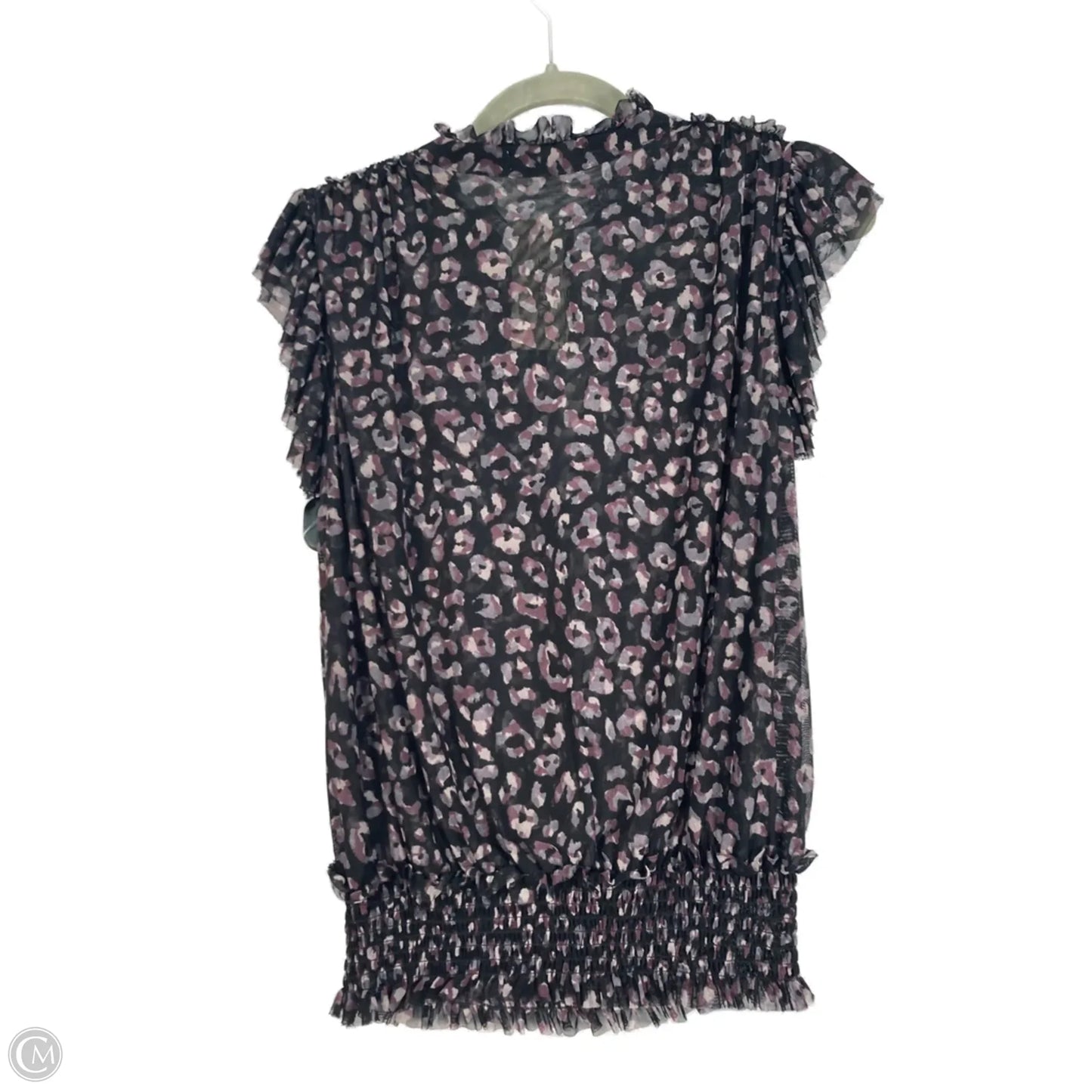 Top Short Sleeve By Allison Joy In Black & Purple, Size: S
