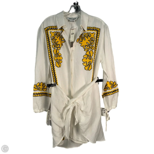 Dress Party Midi By Clothes Mentor In Black & Yellow, Size: Xs