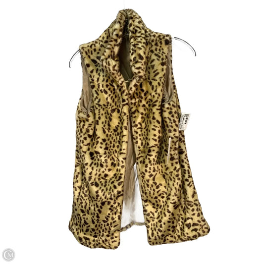 Vest Faux Fur & Sherpa By Clothes Mentor In Animal Print, Size: S