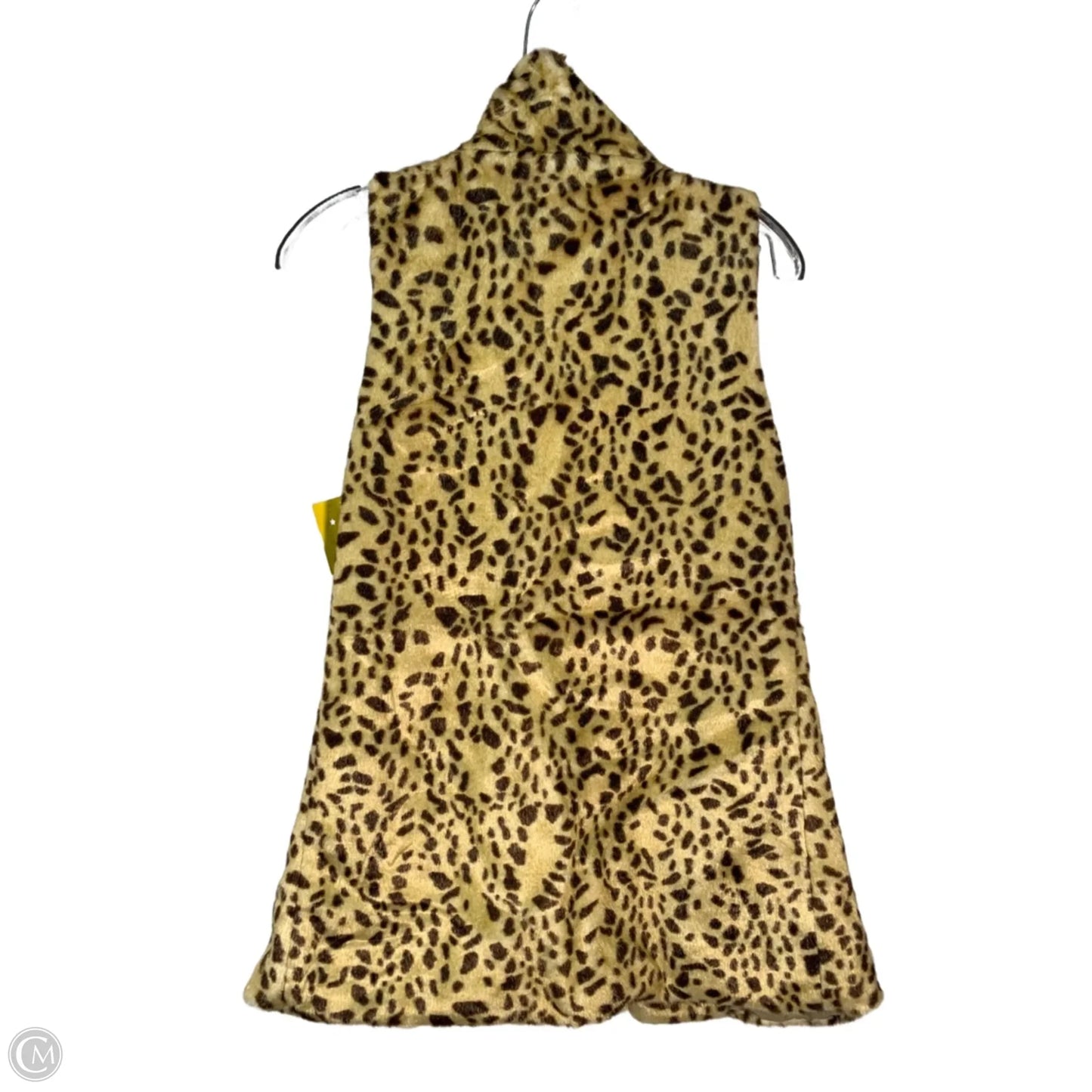 Vest Faux Fur & Sherpa By Clothes Mentor In Animal Print, Size: S