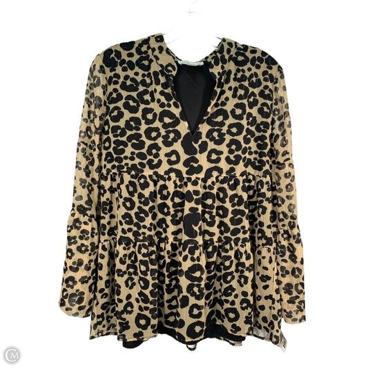 Tunic Long Sleeve By Julie Brown In Animal Print, Size: M
