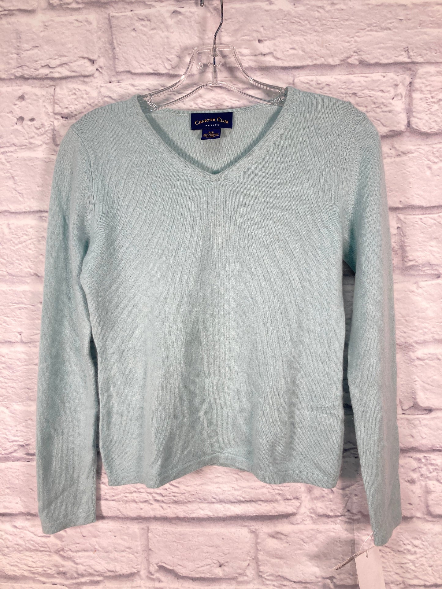 Sweater Cashmere By Charter Club In Teal, Size: Petite   Xs