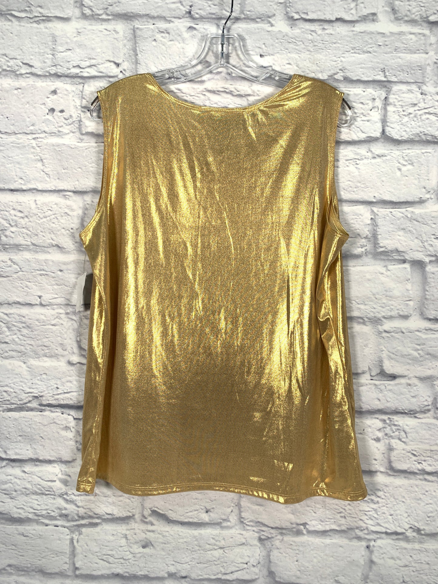 Top Sleeveless By Susan Graver In Gold, Size: L