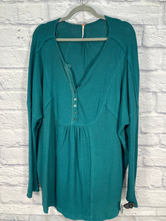 Top Long Sleeve By Free People In Aqua, Size: M