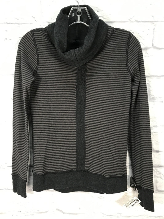 Athletic Sweatshirt Crewneck By Lululemon In Black & Grey, Size: Xs