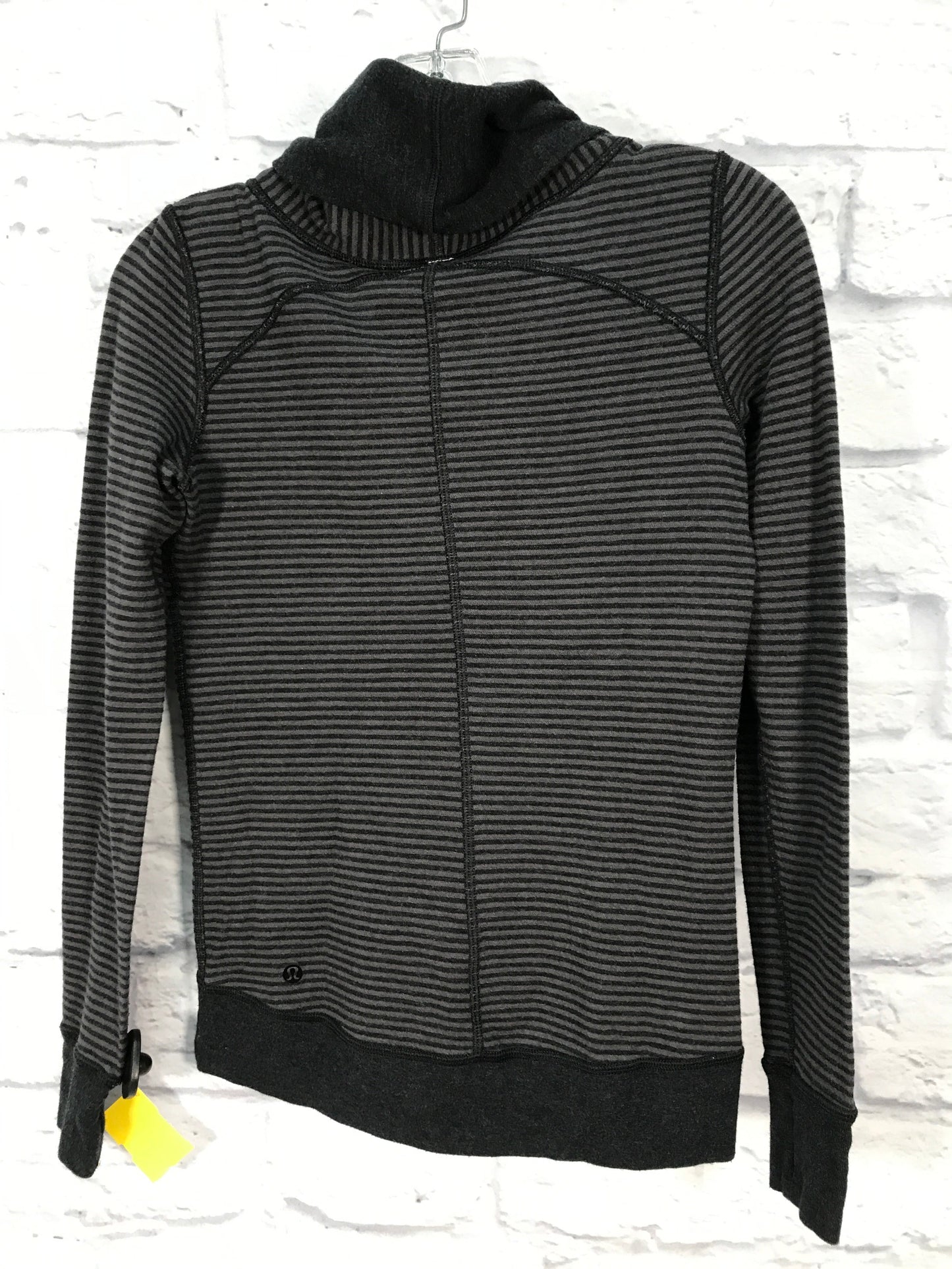 Athletic Sweatshirt Crewneck By Lululemon In Black & Grey, Size: Xs