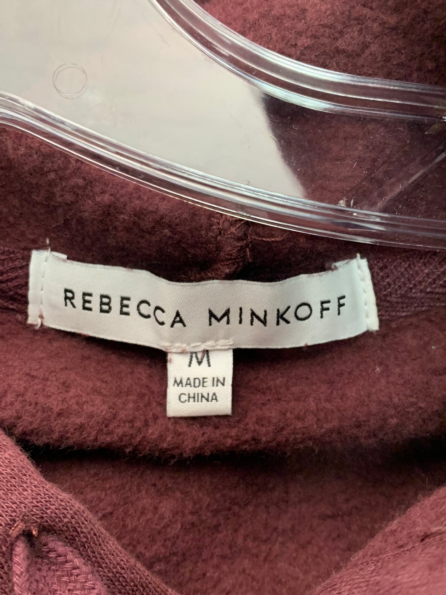 Sweatshirt Designer By Rebecca Minkoff In Maroon, Size: M