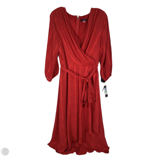 Dress Party Midi By Tommy Hilfiger In Red, Size: 16