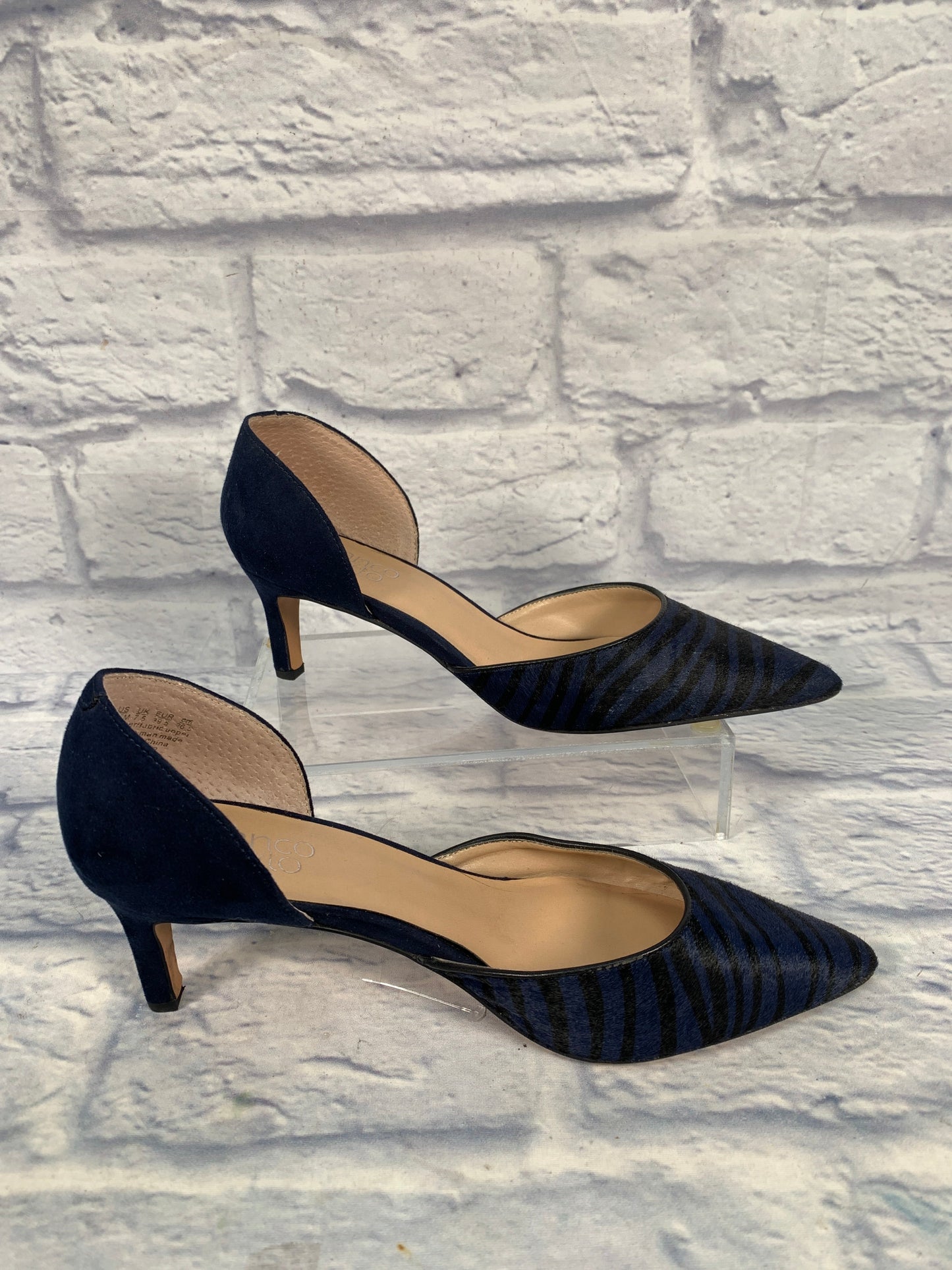 Shoes Heels Kitten By Franco Sarto In Black & Blue, Size: 9.5