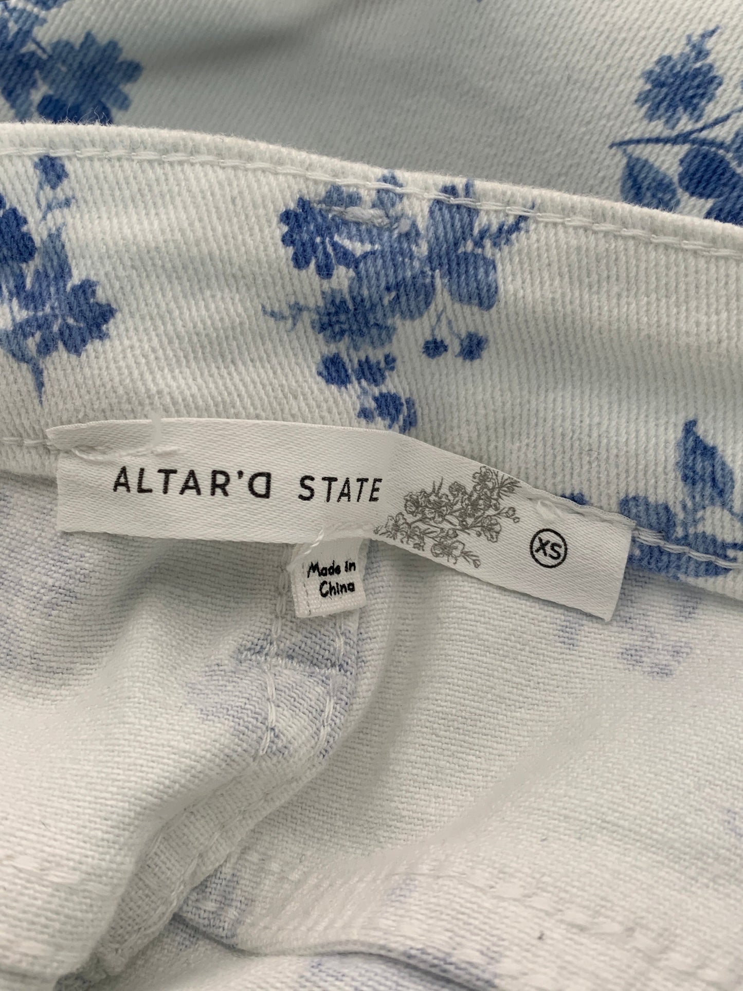 Jeans Flared By Altard State In Blue & White, Size: Xs