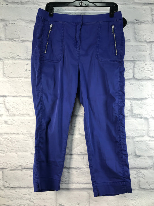 Blue Pants Cropped Chicos, Size 8