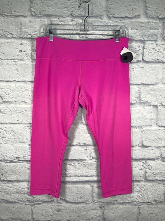 Pink Athletic Capris Lululemon, Size L