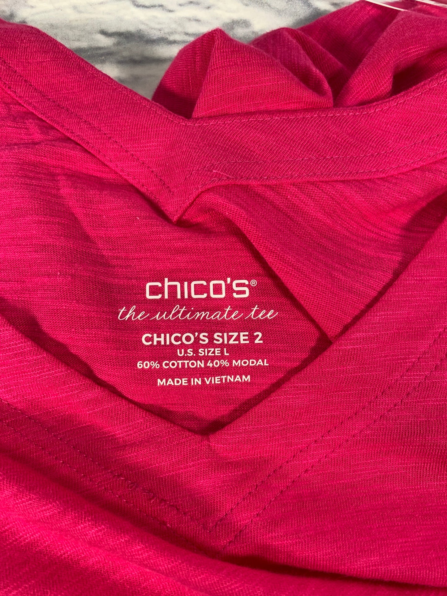 Pink Top Sleeveless Chicos, Size L