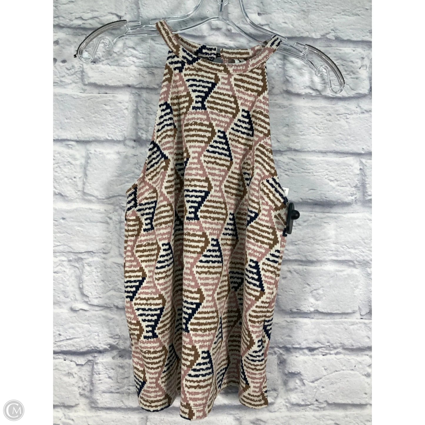 Blouse Sleeveless By Anthropologie In Brown & Pink, Size: Xs