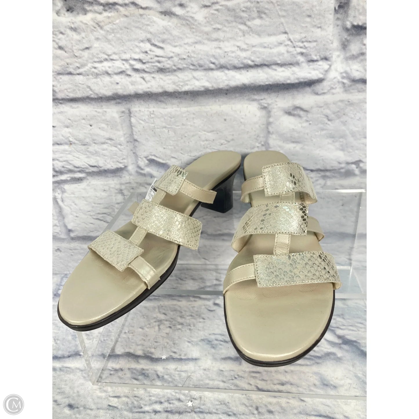 Sandals Heels Block By Munro In Cream, Size: 8.5