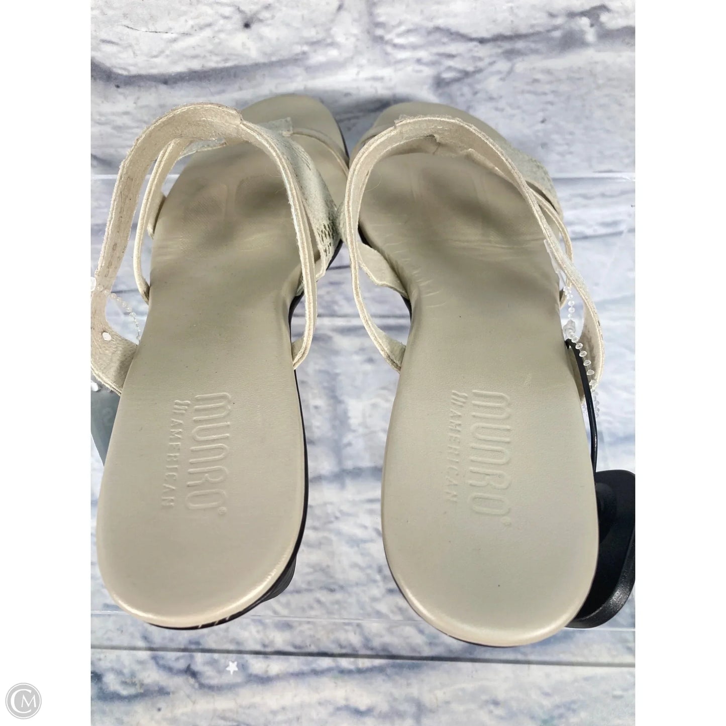 Sandals Heels Block By Munro In Cream, Size: 8.5