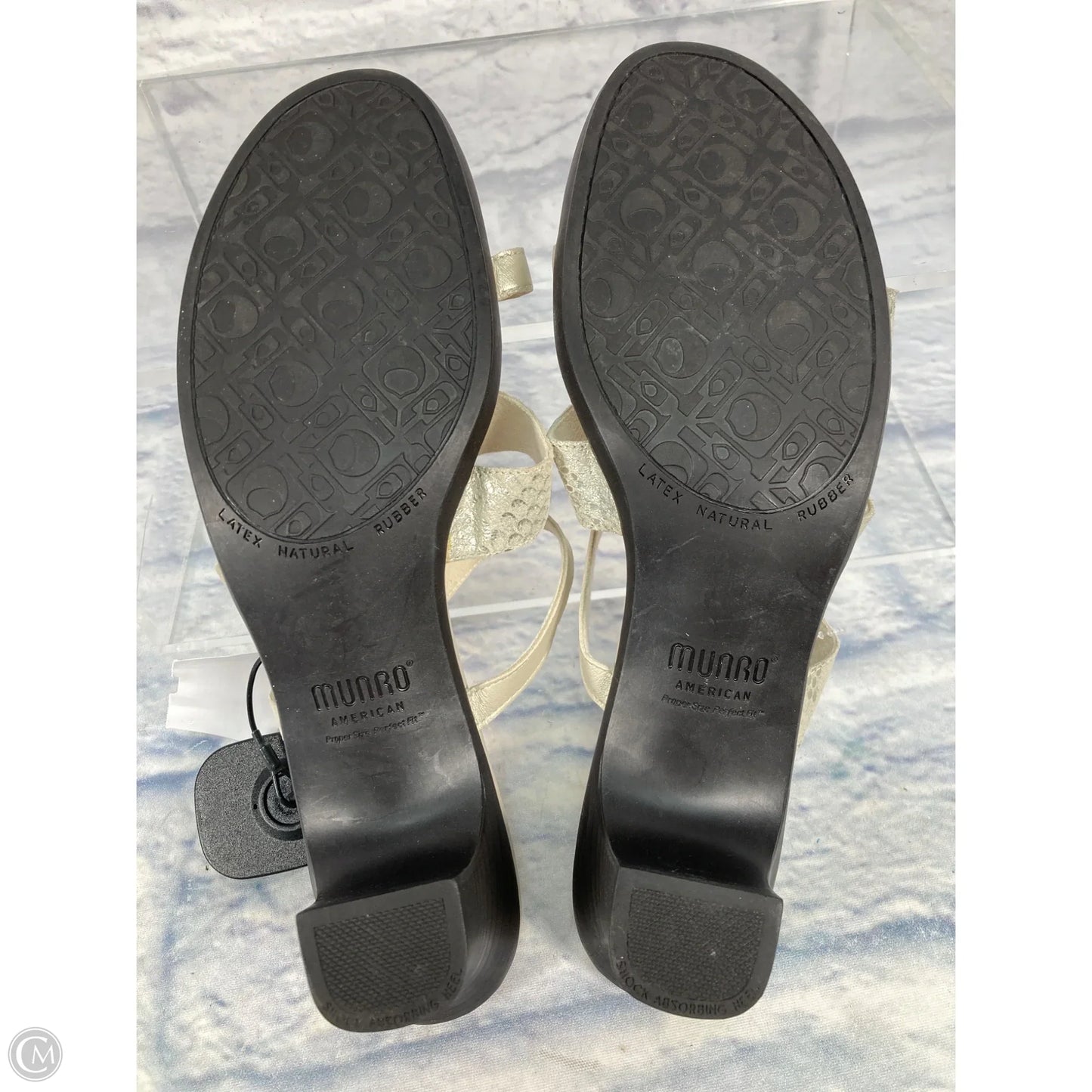 Sandals Heels Block By Munro In Cream, Size: 8.5