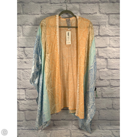 Kimono By Chicos In Blue & Orange, Size: Xl