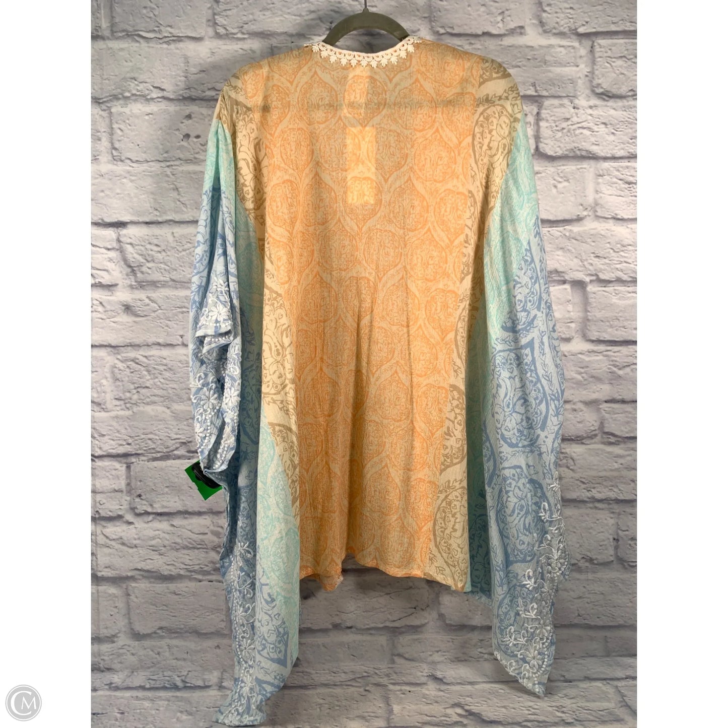 Kimono By Chicos In Blue & Orange, Size: Xl