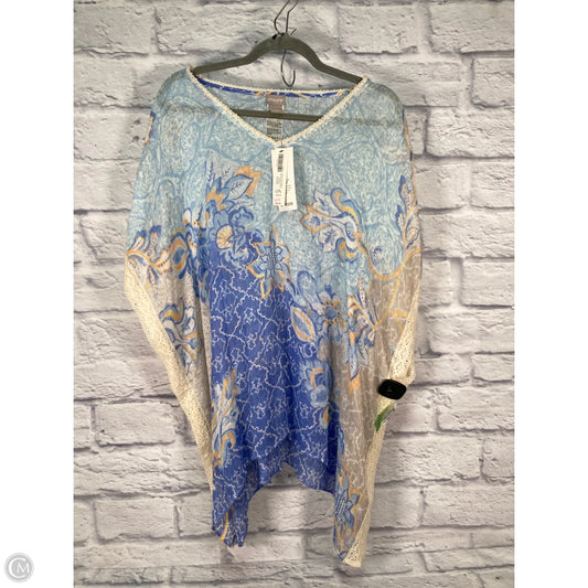 Swimwear Cover-up By Chicos In Blue & Tan, Size: Xl