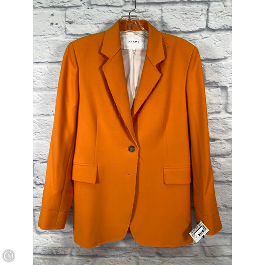 Blazer By Frame In Orange, Size: Xxs