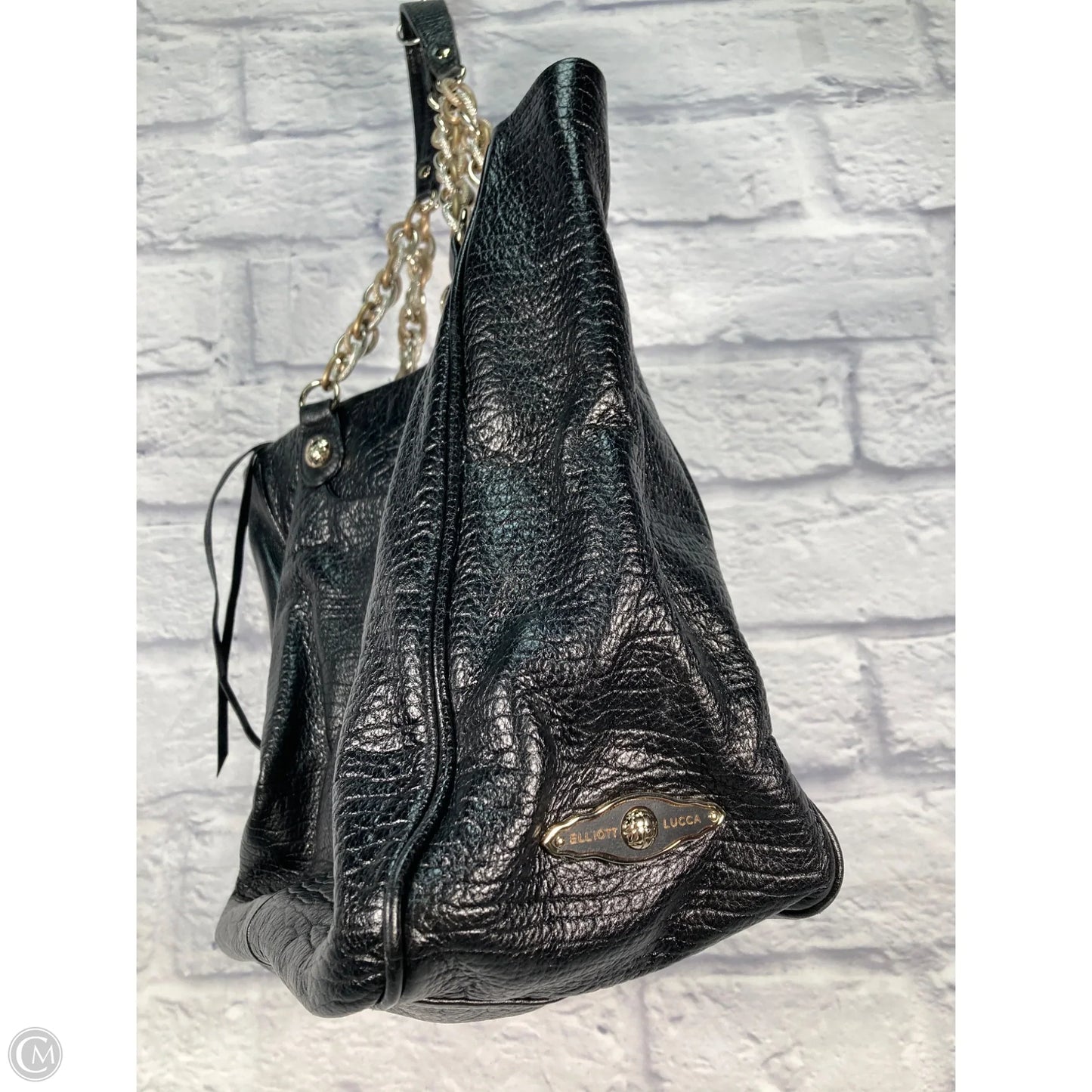 Handbag Leather By Elliot Lucca, Size: Large