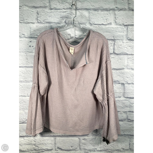 Top Long Sleeve By We The Free In Purple, Size: M