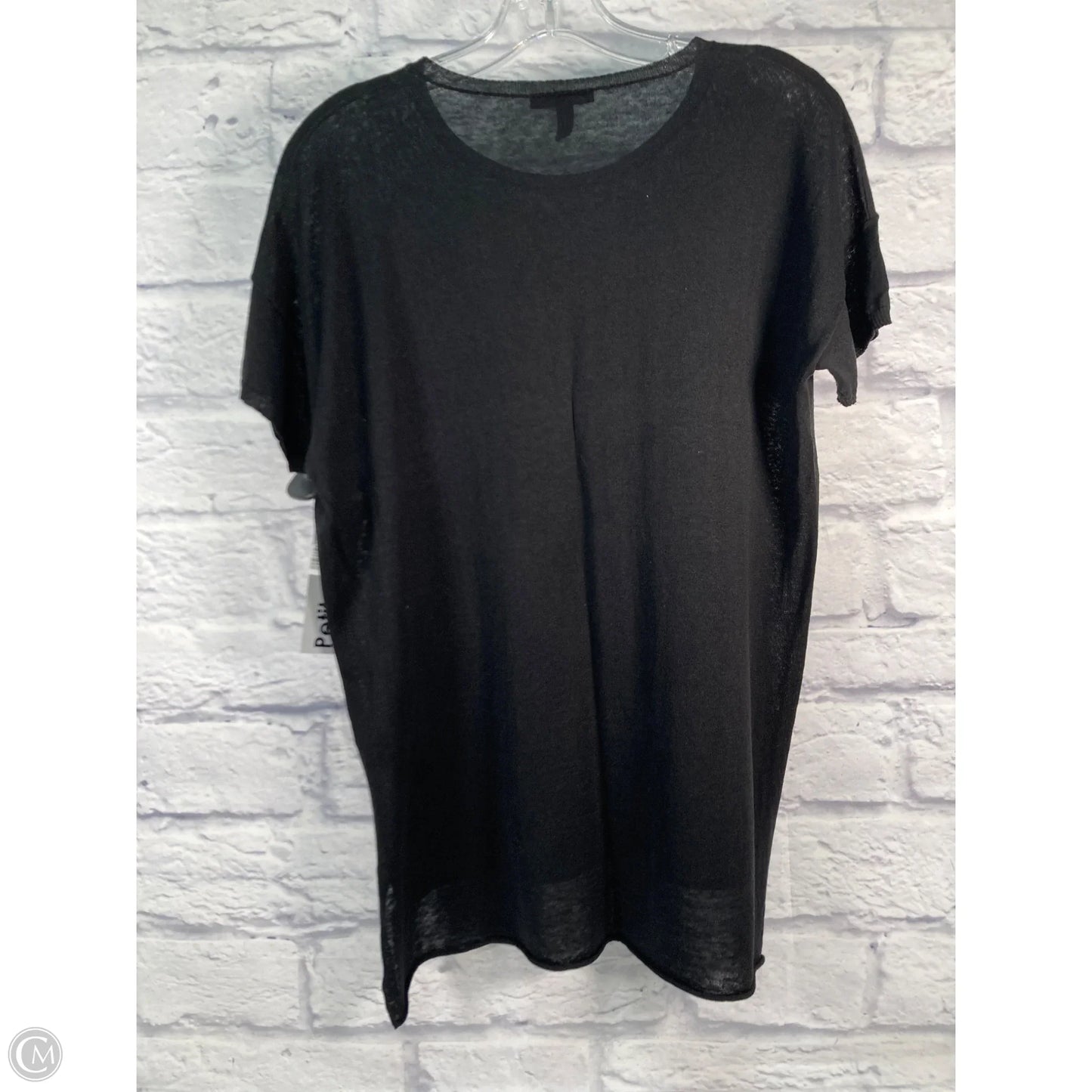 Tunic Short Sleeve By Eileen Fisher In Black, Size: Lp