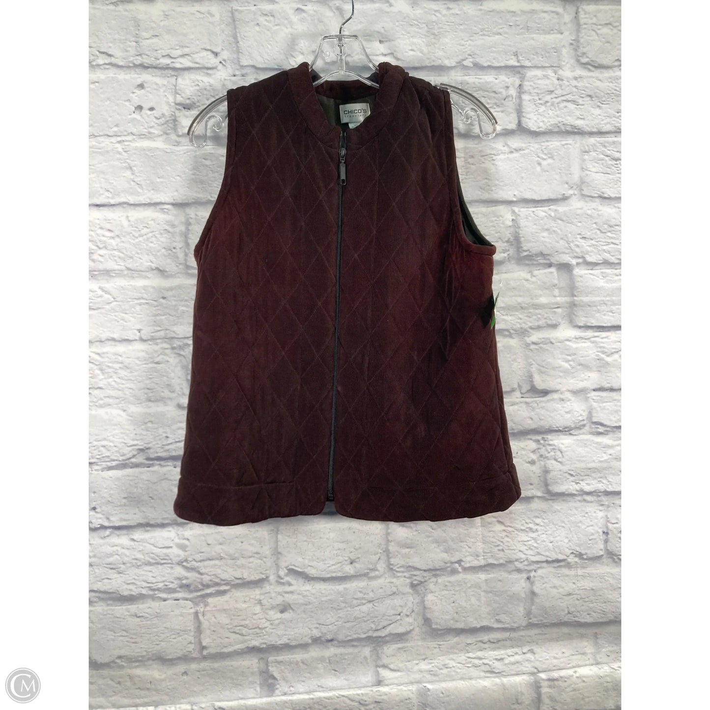 Vest Puffer & Quilted By Chicos In Brown, Size: M