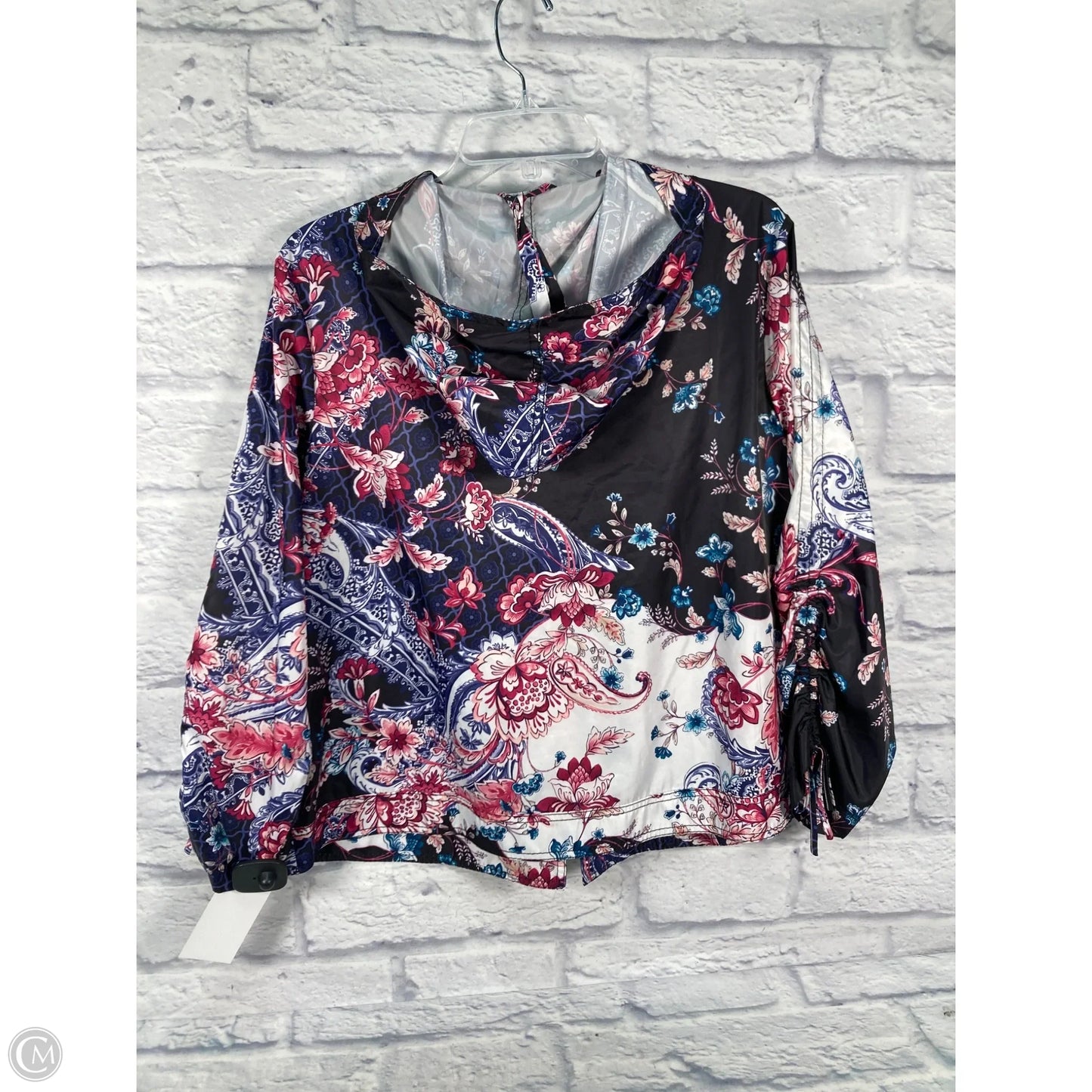 Athletic Jacket By Zenergy By Chicos In Paisley Print, Size: Xlp