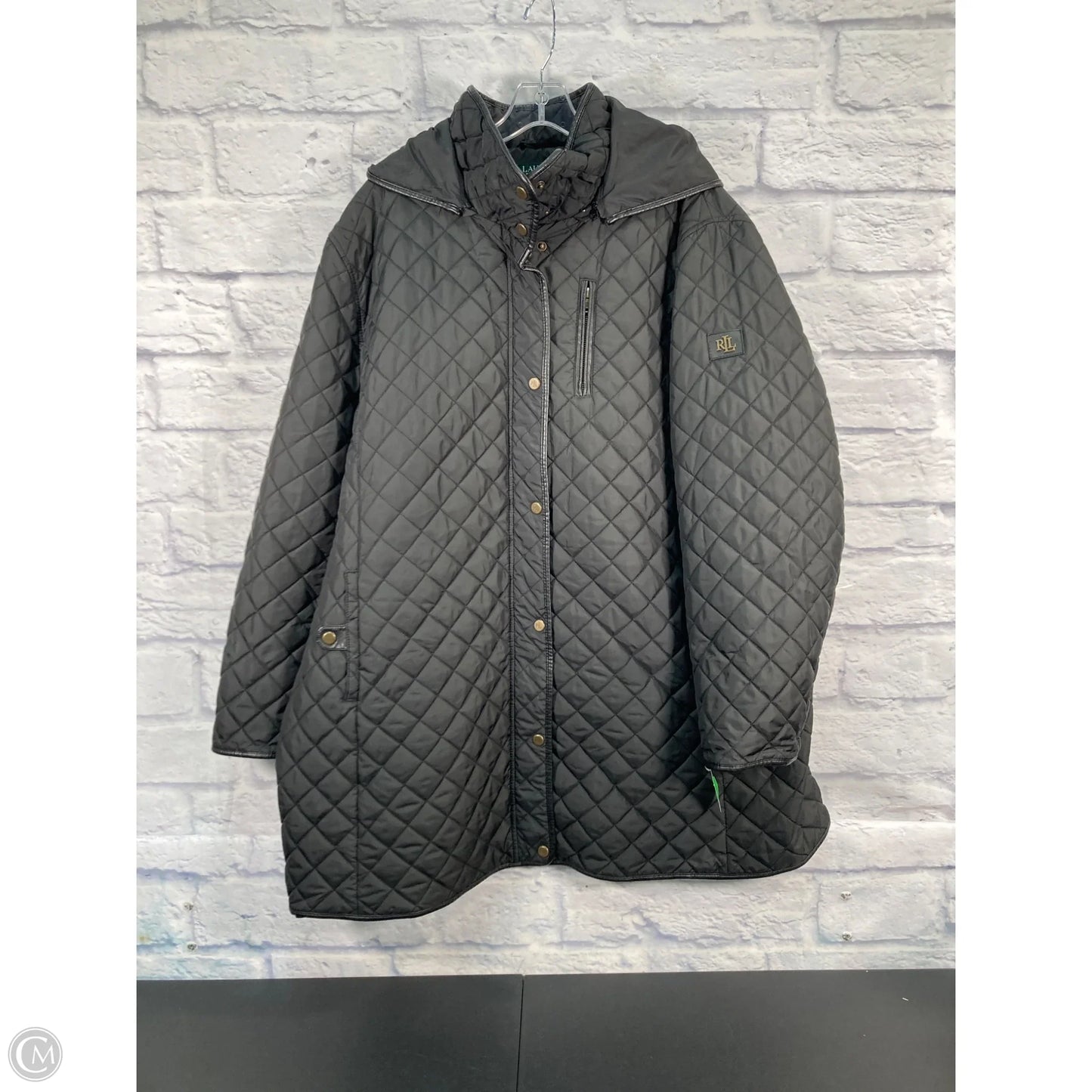 Coat Puffer & Quilted By Lauren By Ralph Lauren In Black, Size: Xl