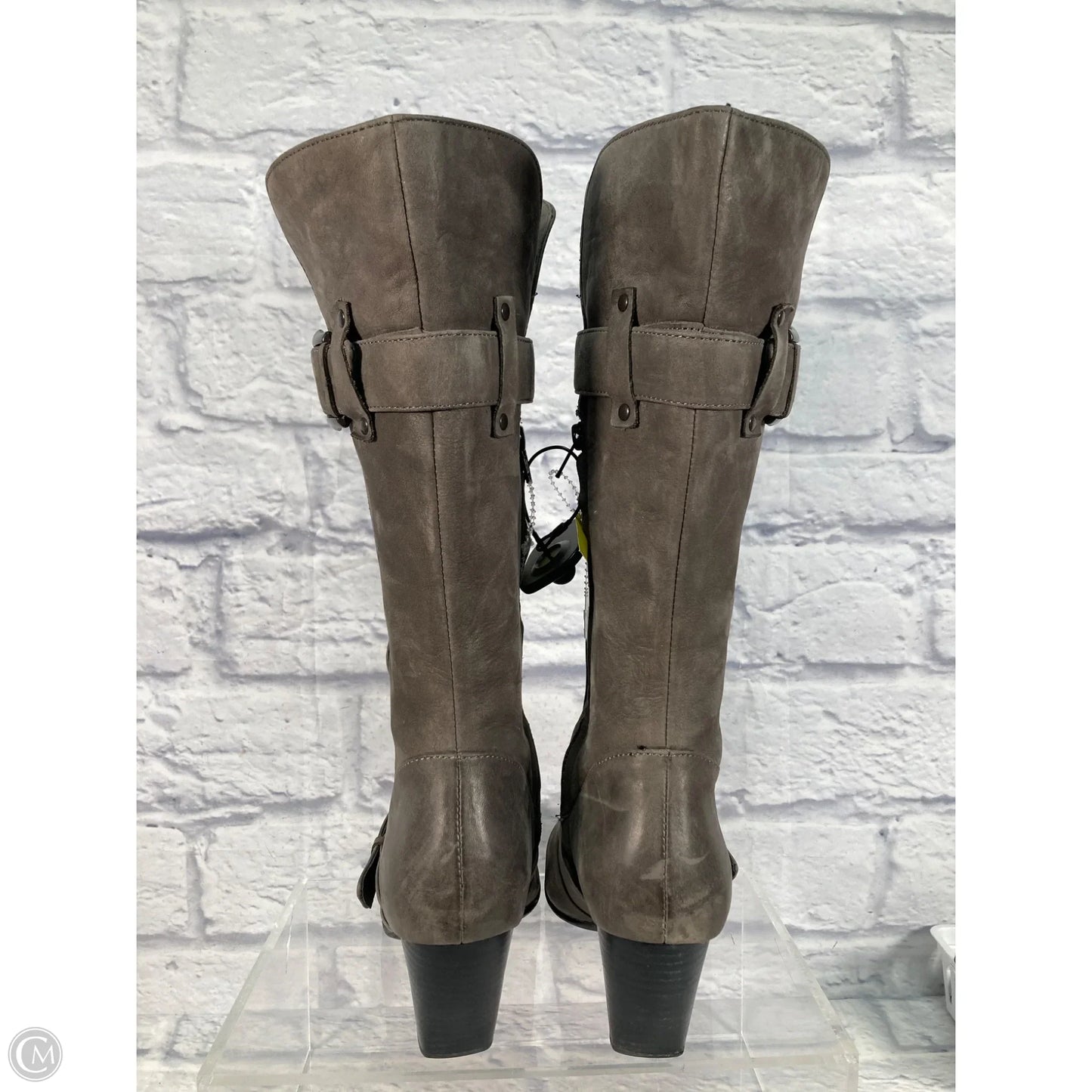 Boots Mid-calf Heels By Born In Taupe, Size: 12