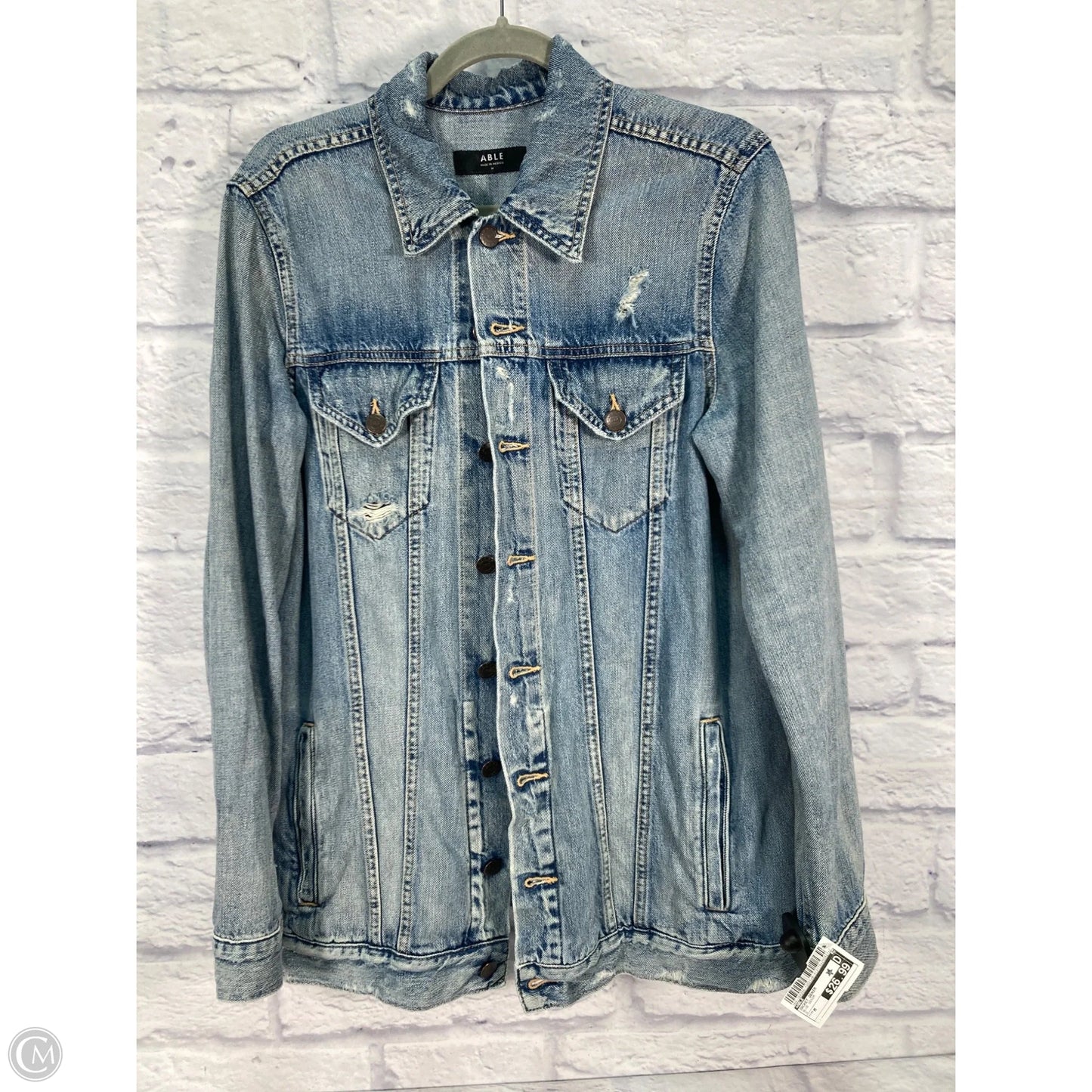 Jacket Denim By Able In Blue Denim, Size: M