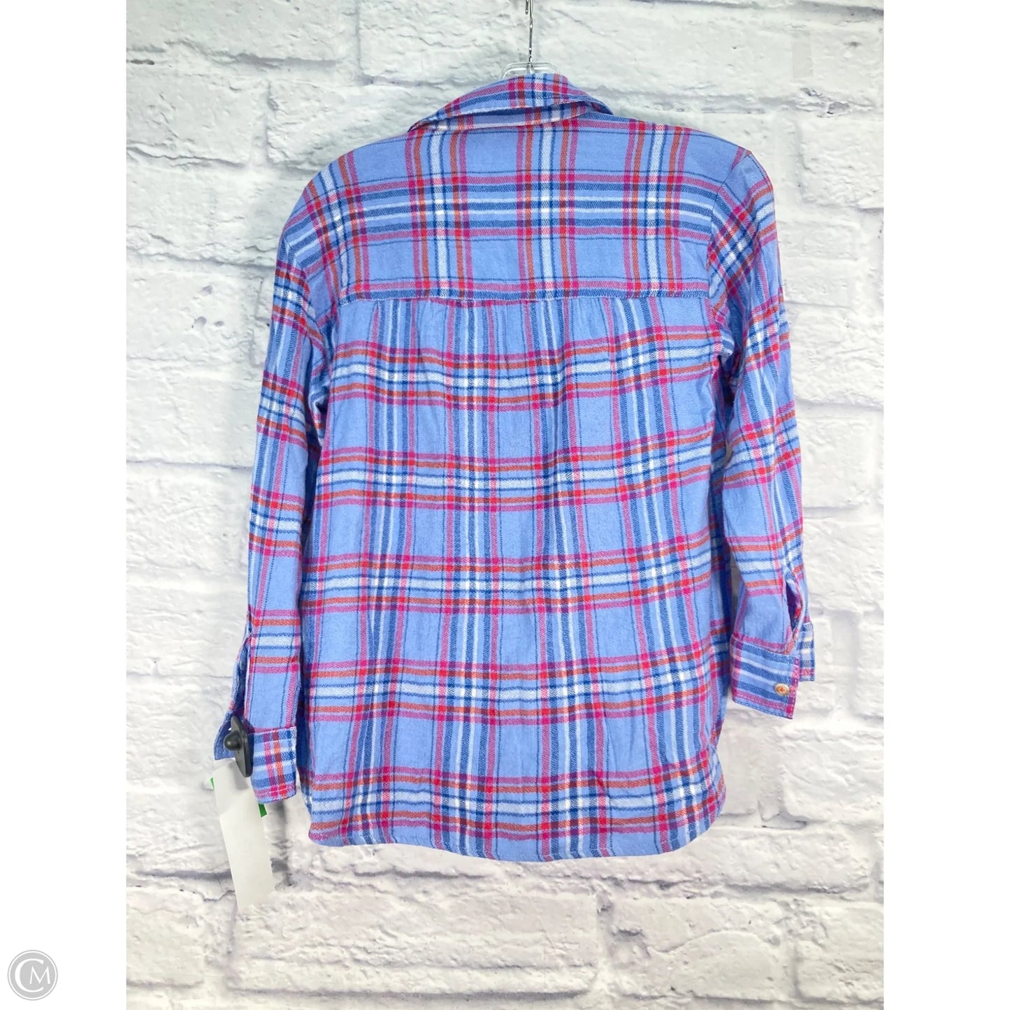 Top Long Sleeve By Pilcro In Plaid Pattern, Size: Xsp