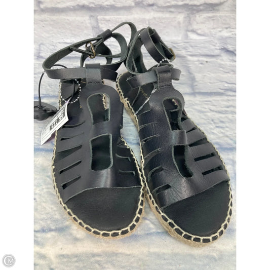 Sandals Flats By Anthropologie In Black, Size: 7