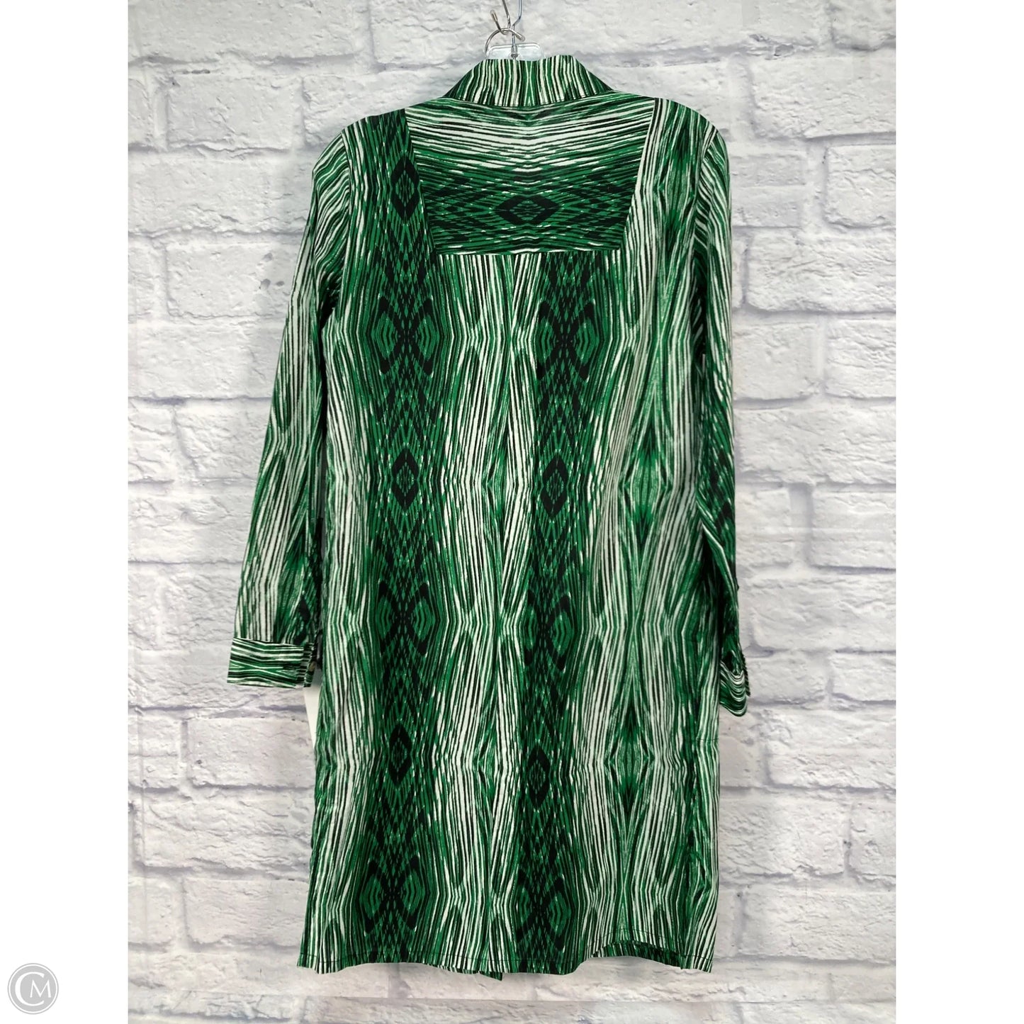 Dress Designer By Derek Lam In Green & White, Size: S