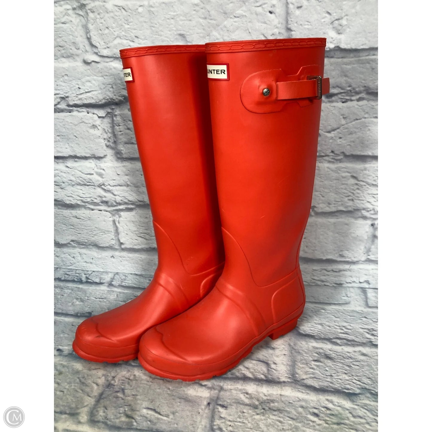 Boots Rain By Hunter In Orange, Size: 10