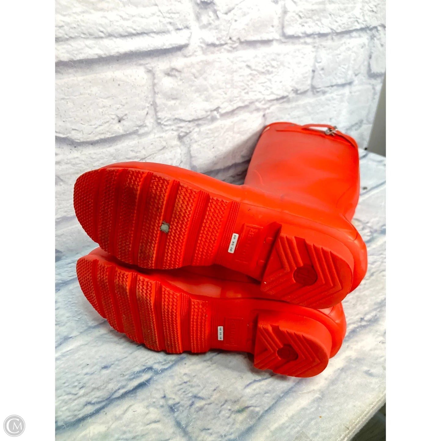 Boots Rain By Hunter In Orange, Size: 10