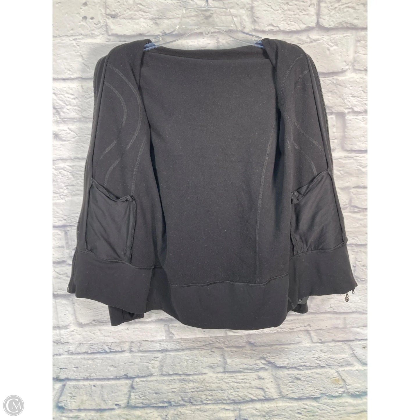 Athletic Jacket By Lululemon In Black, Size: 6