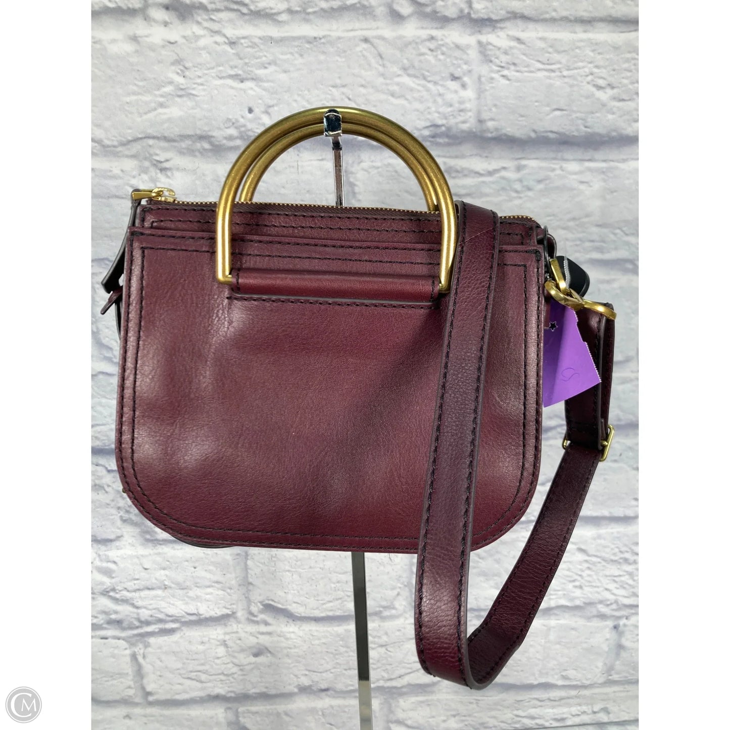 Crossbody Leather By Fossil, Size: Medium